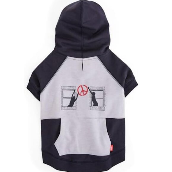 Dog Shirt: Color Block Peace Hoodie, 2X - Picture 1 of 6